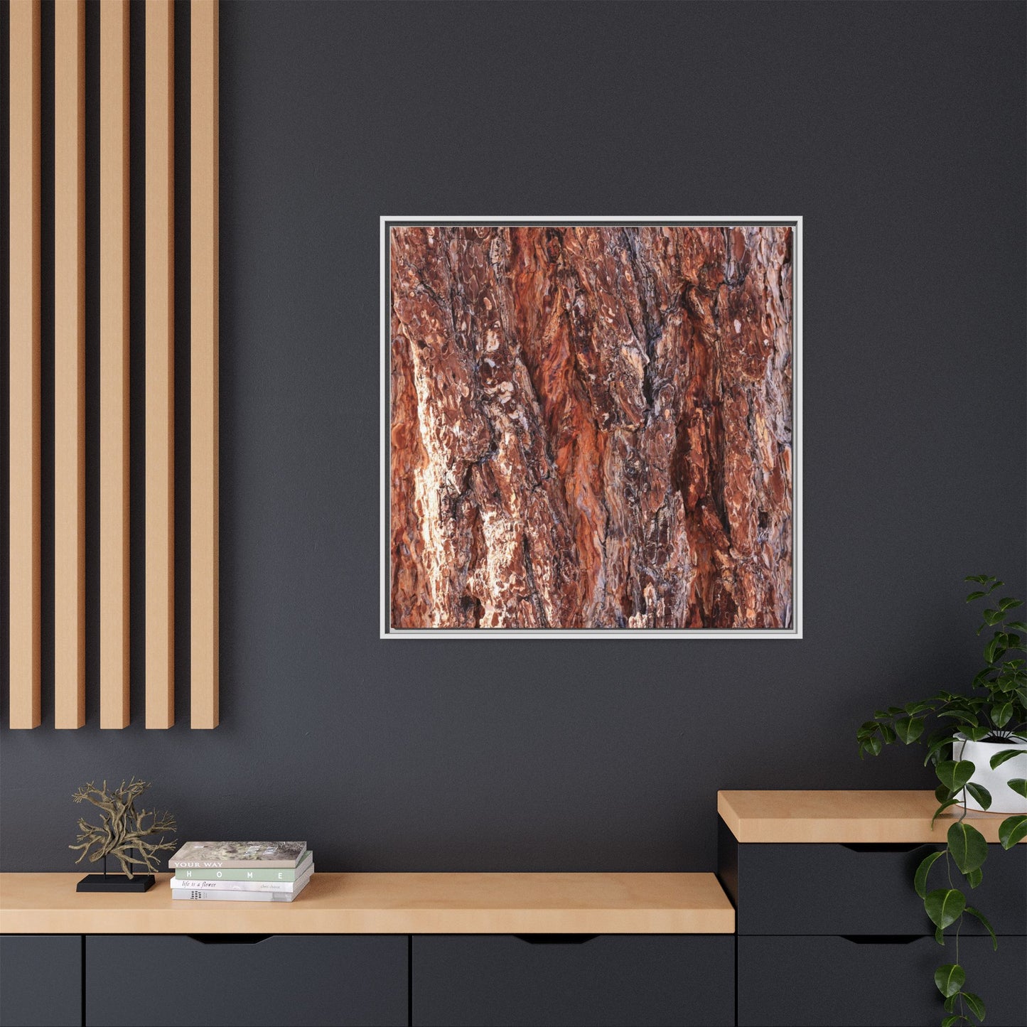 Wooden Mosaic - Unique Stretched Canvas Wall Art