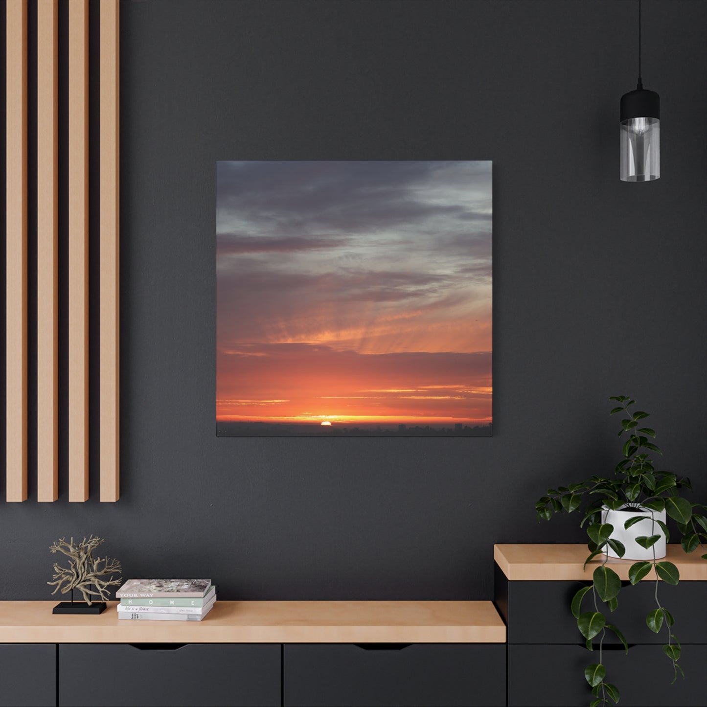 Horizon's Ember - Unique Frameless Canvas Wall Art - Art By Earth