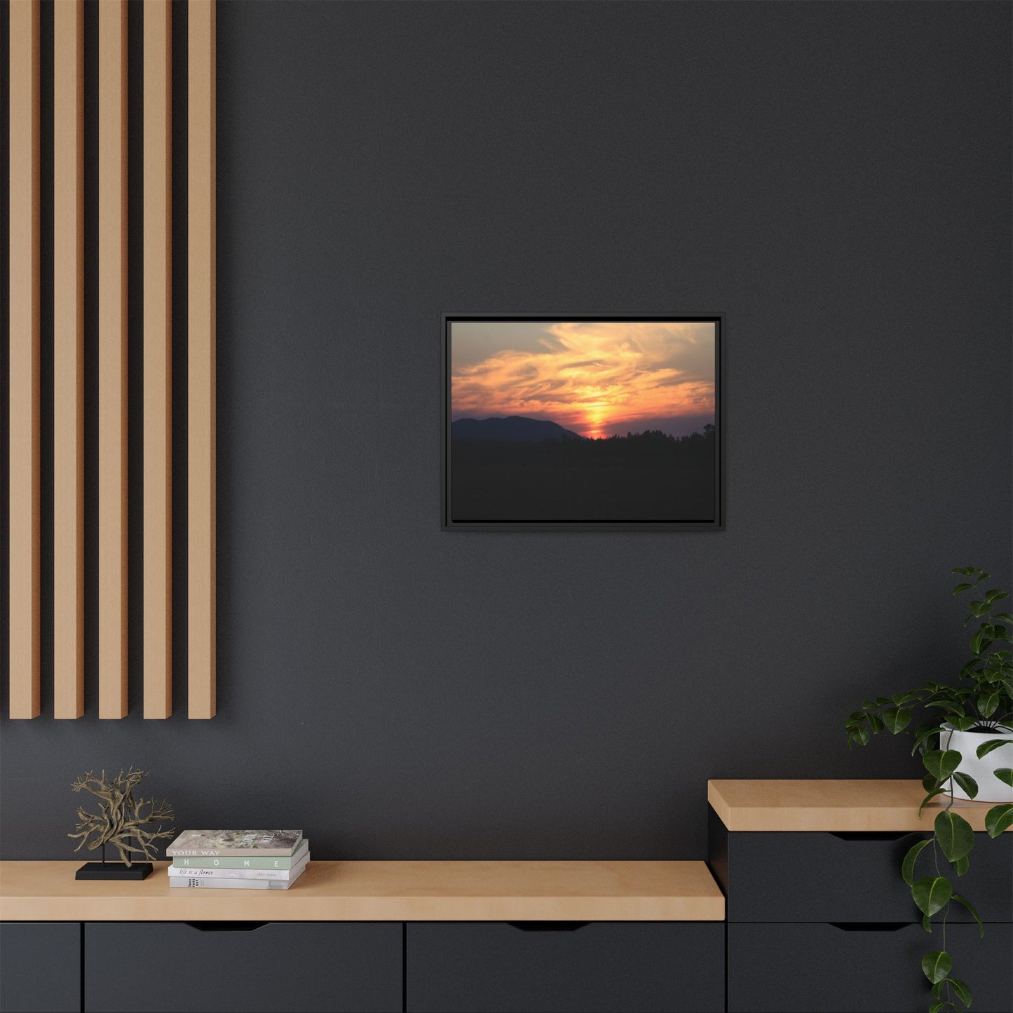 Gilded Horizon - Unique Stretched Canvas Wall Art - Art By Earth