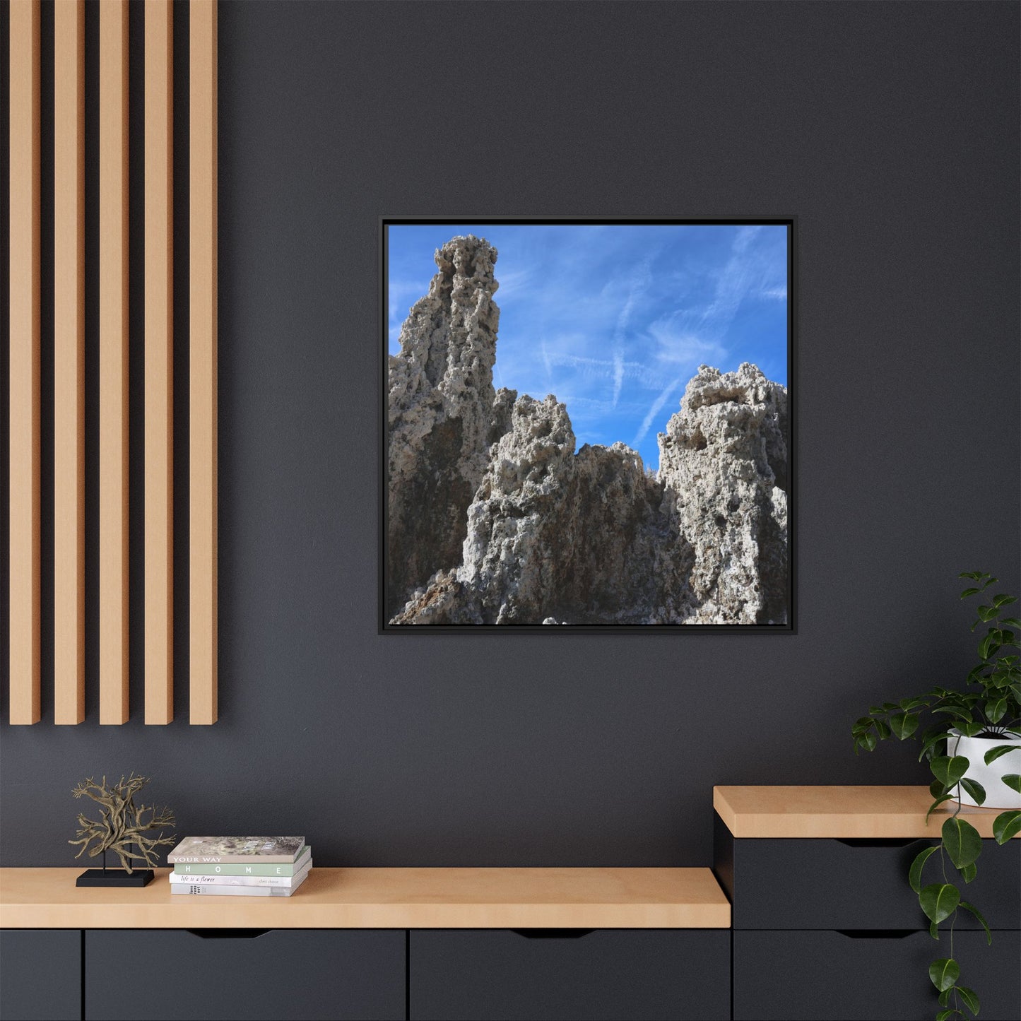 Weathered Sentinels - Unique Stretched Canvas Wall Art