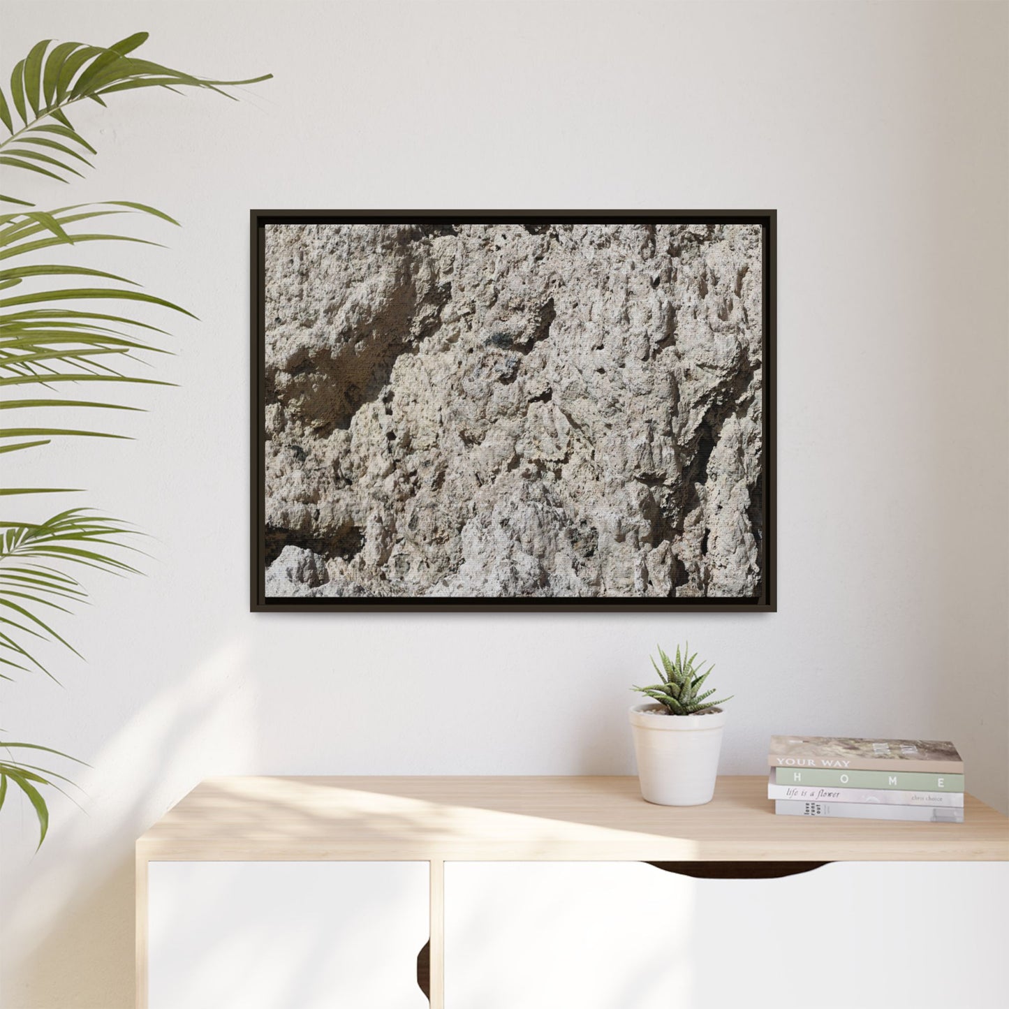 Weathered Stone Whispers - Unique Stretched Canvas Wall Art