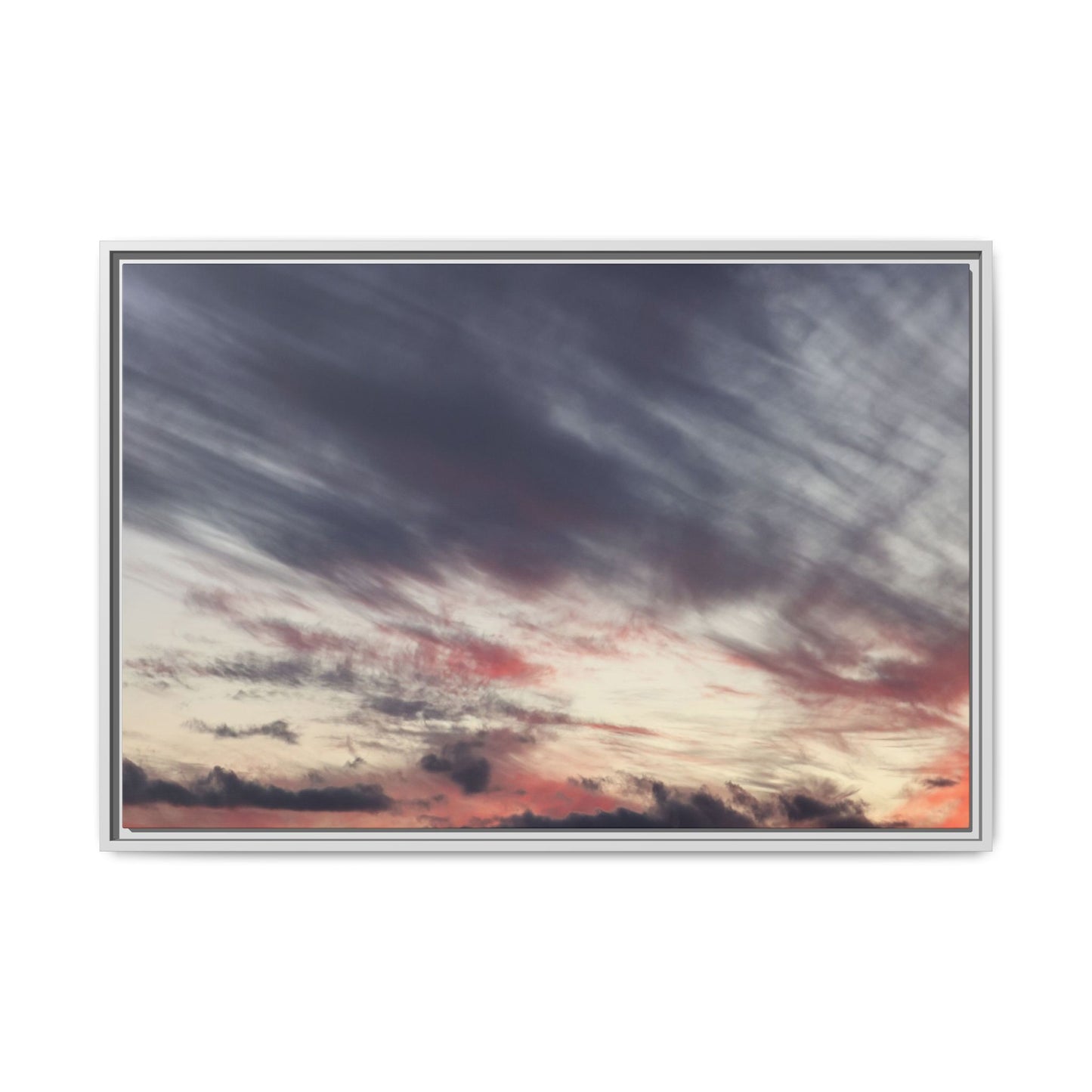 Fiery Sky at Dusk - Unique Stretched Canvas Wall Art - Art By Earth