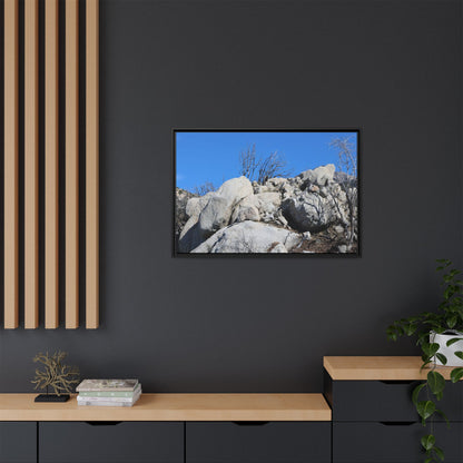 Barren Landscape with Boulder Formations - Unique Stretched Canvas Wall Art - Art By Earth